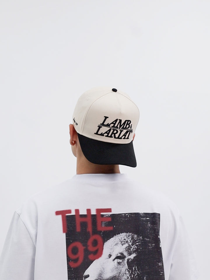 LAMB AND LARIAT HAT- Sea Cream/Black