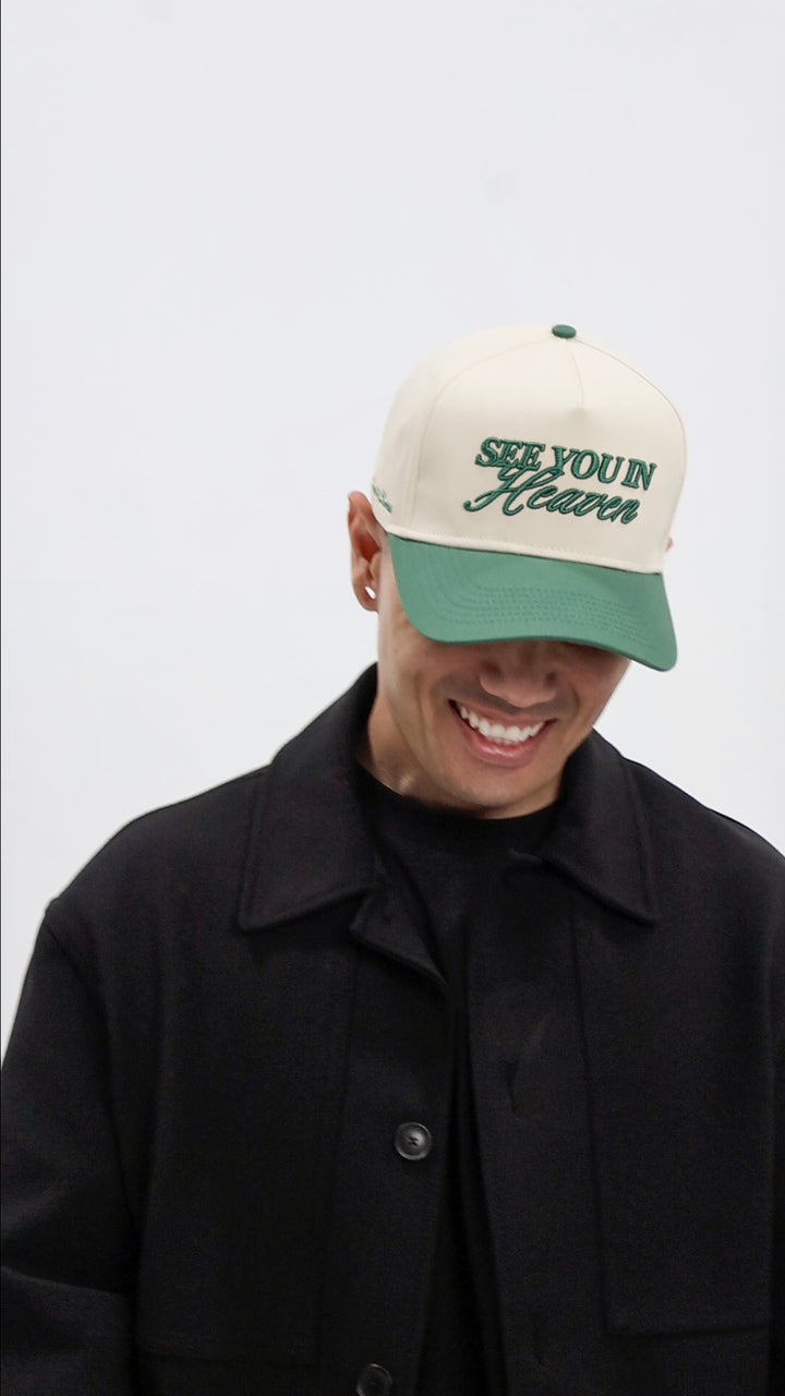 SEE YOU IN HEAVEN HAT - Sea Cream/Evergreen